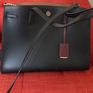 Tory Burch Walker Satchel - Small, Black